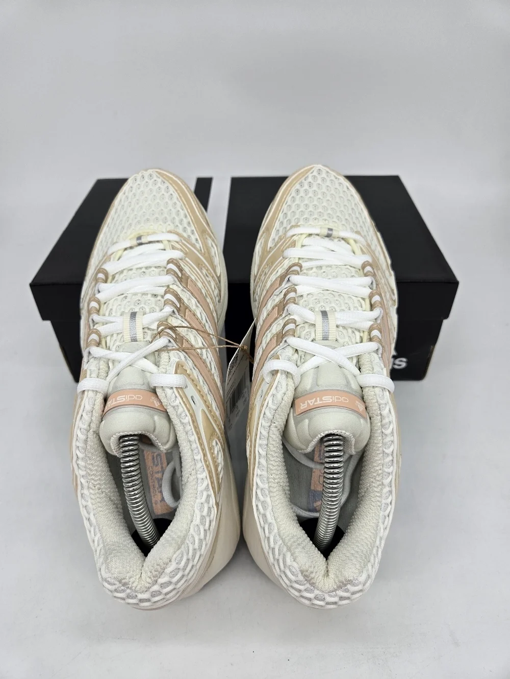 adidas Women's Adistar Control 5 Off White Blush Pink Grey Shoes Size 9.5 New